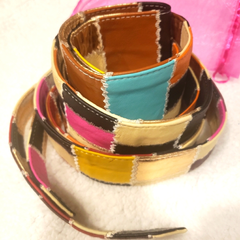 Brand New Sassy Jones Yaya wrap multicolored belt